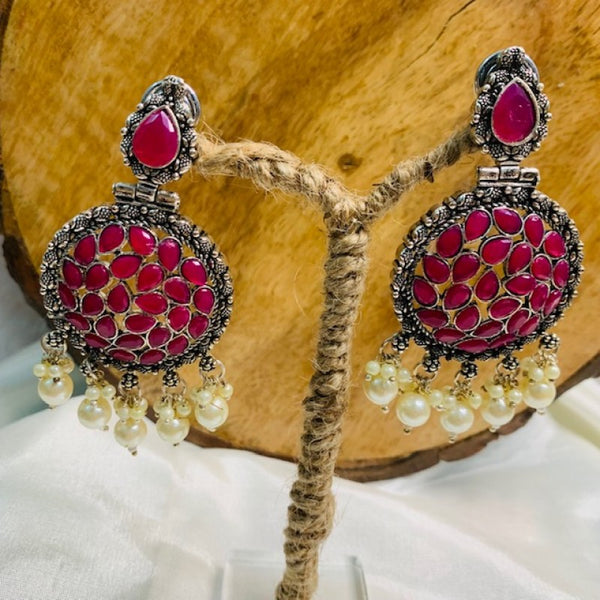 Pearl & Ruby Earrings