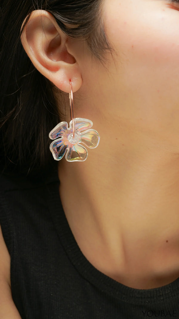 Crysral Drop Hoops