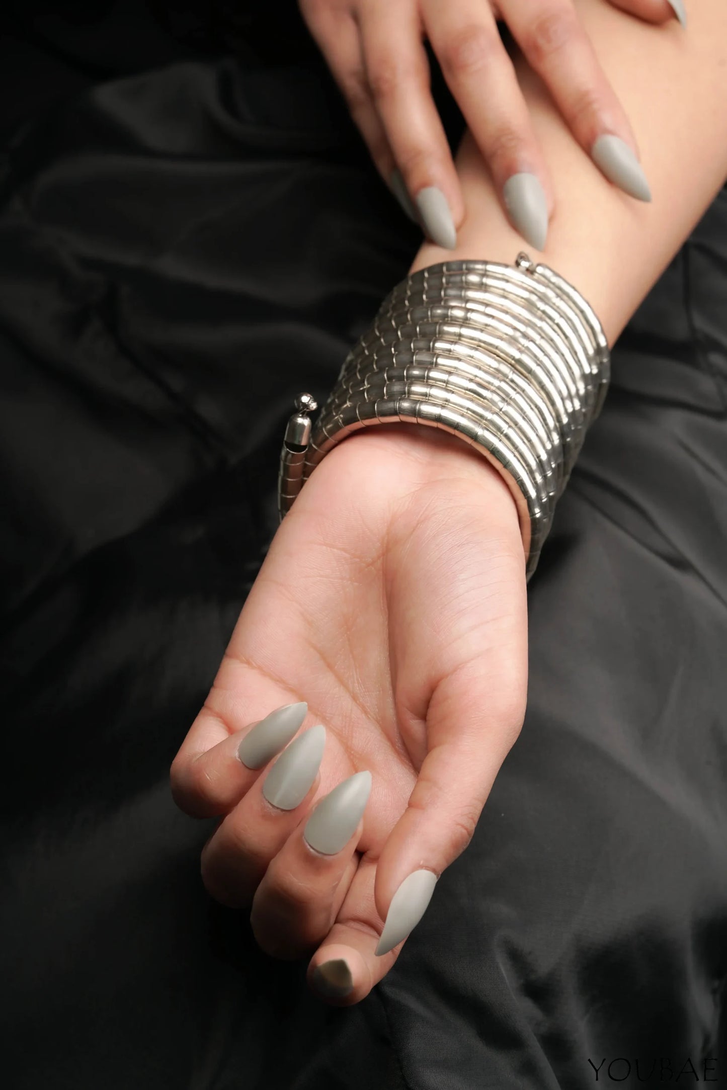 Statement Spiral Bracelet - Silver