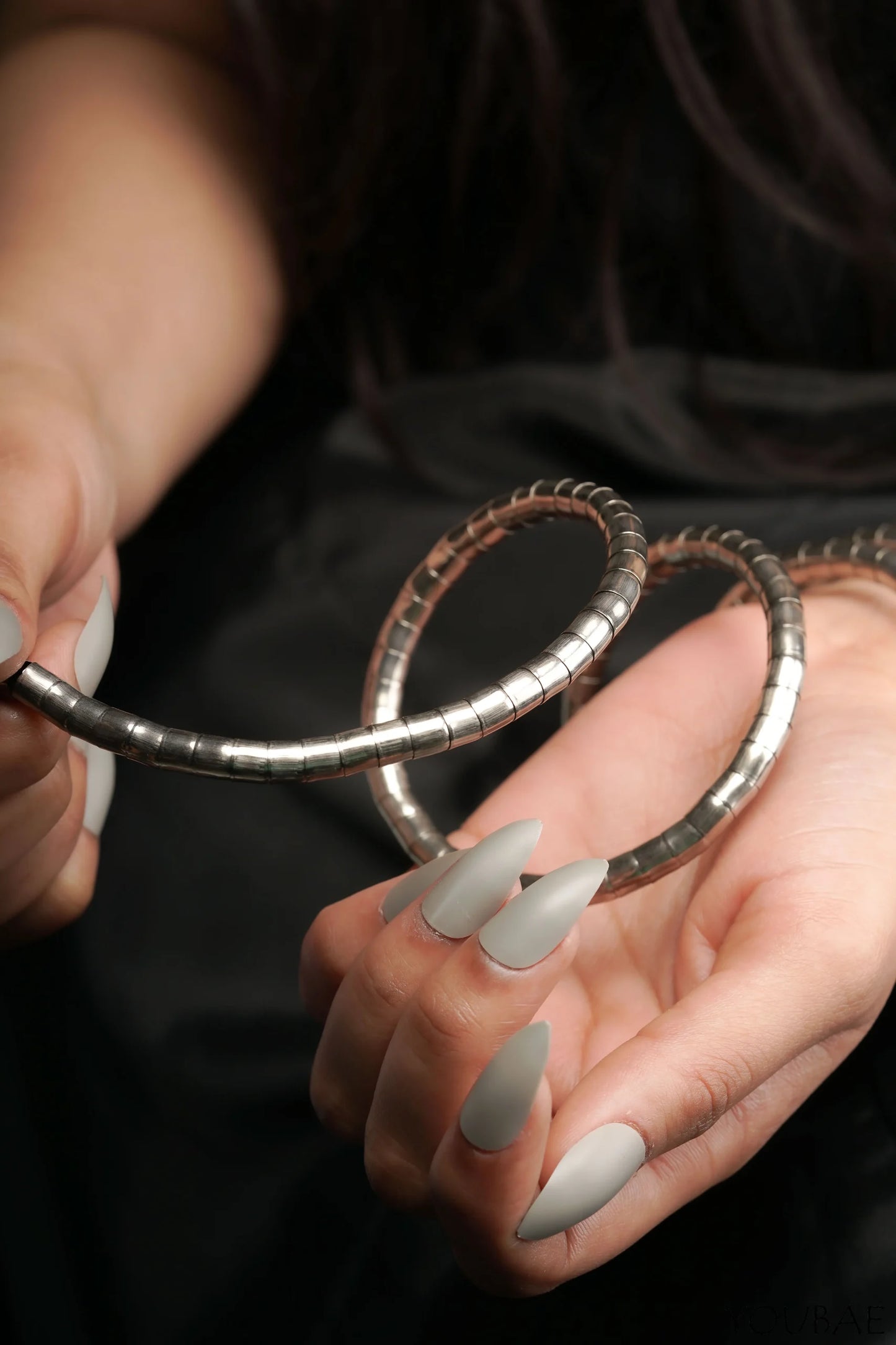Statement Spiral Bracelet - Silver