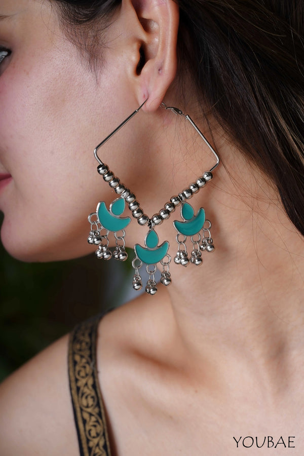 Aqua Chand Hoop Earrings