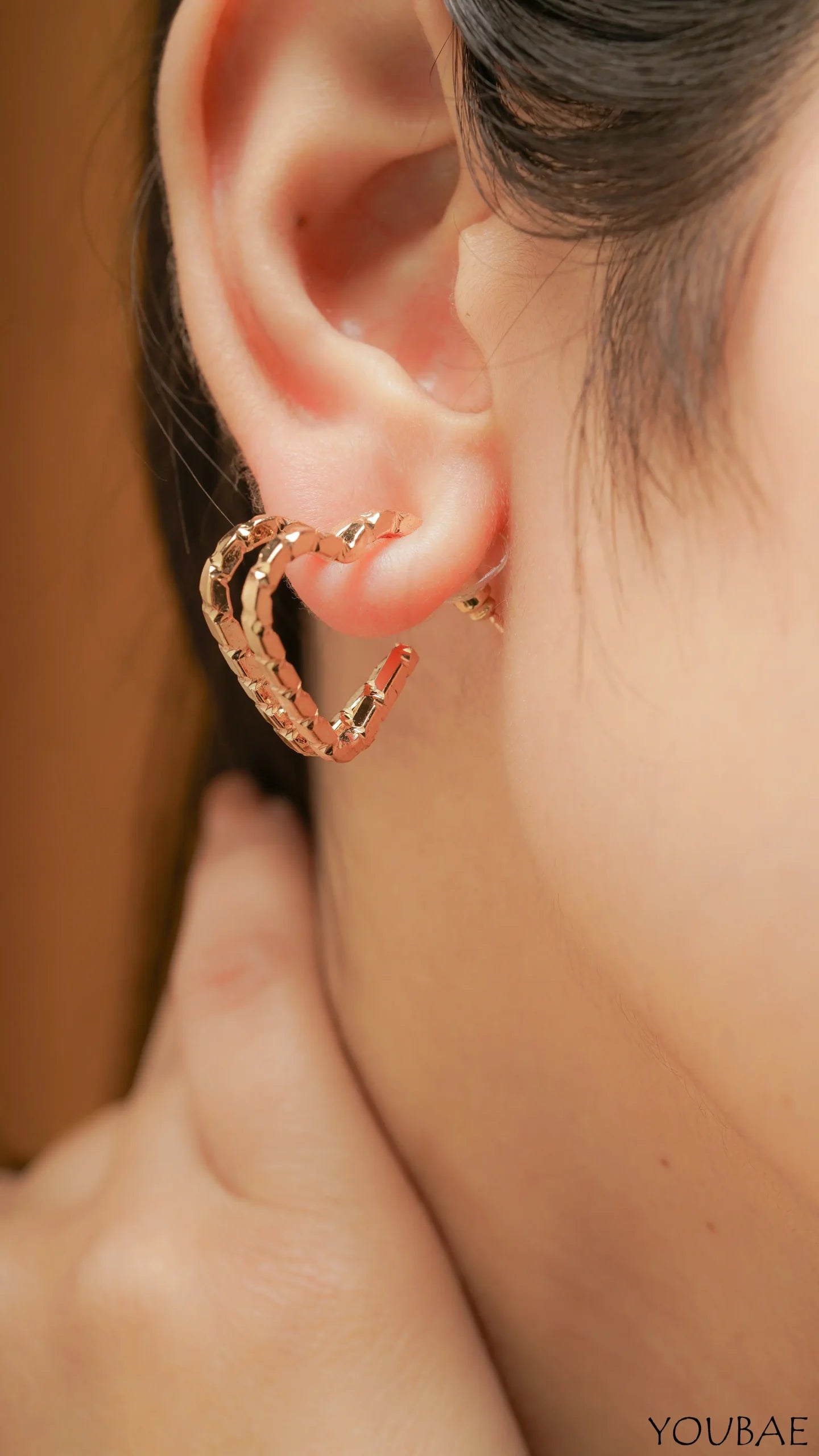 Five in One Dainty Heart and Pearl Earrings