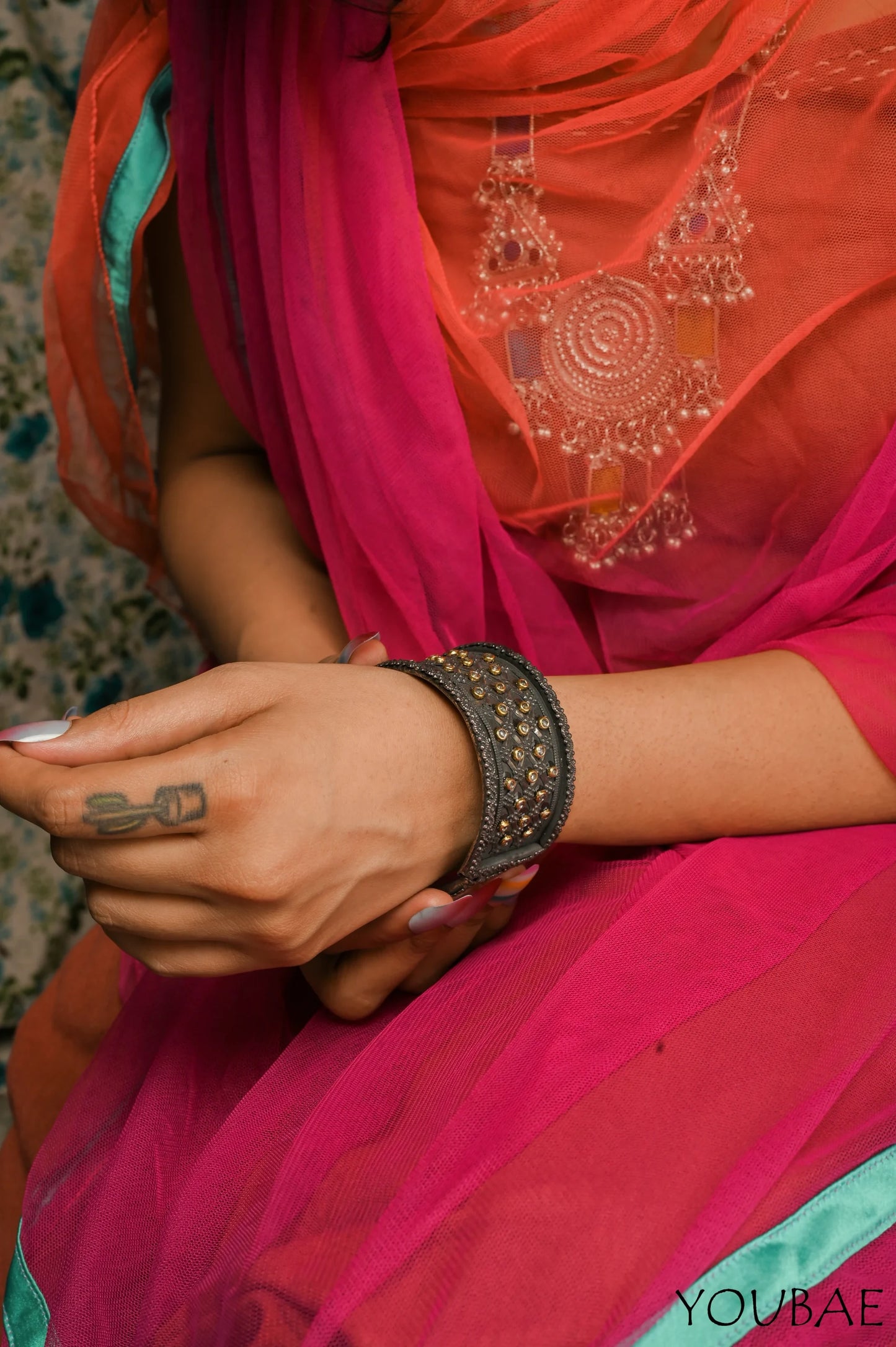 Talika Oxidised Kada Bracelet