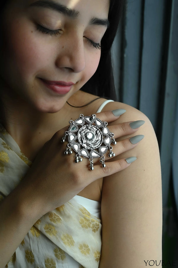 Fayru Oxidised Ayeena Ring