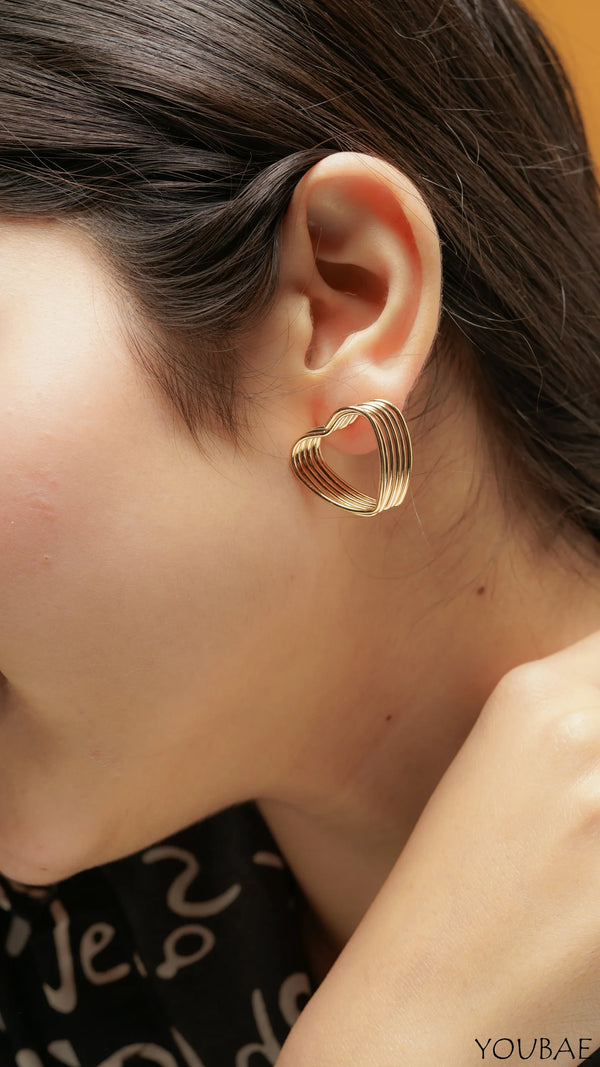 Heart Spiral Studs