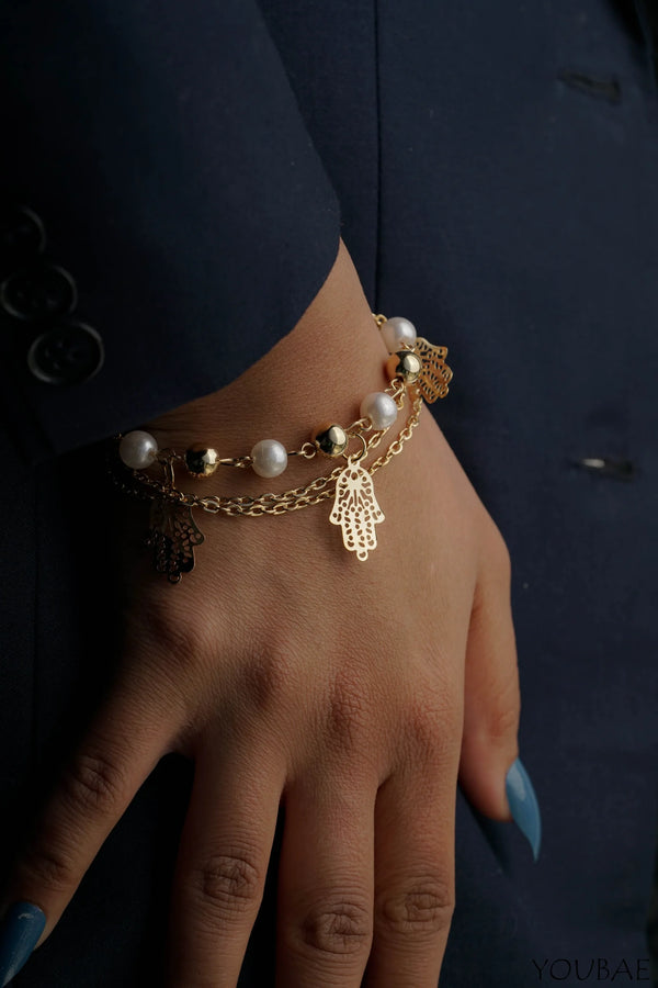 Palm Pearl Dainty Bracelet