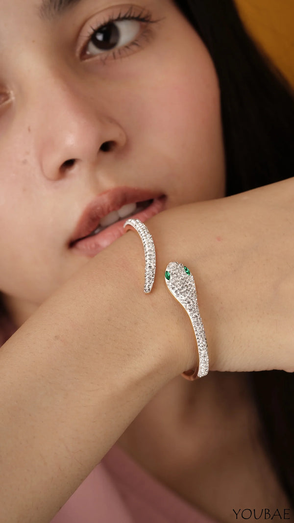 Studded Snake Anti Tarnish Bracelet 