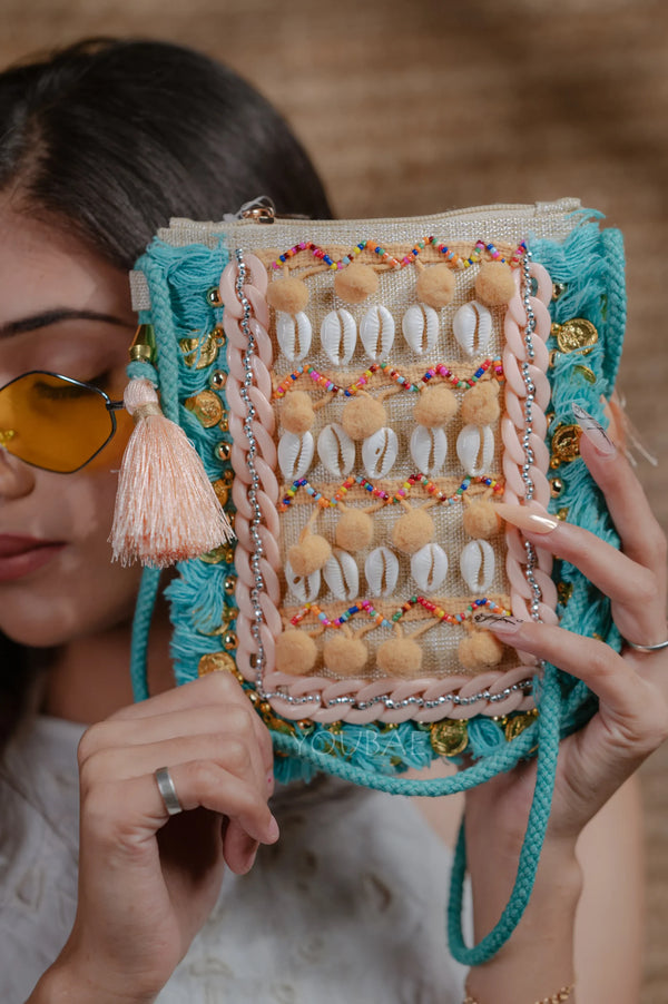 Turquoise Banjaran Phone Bag