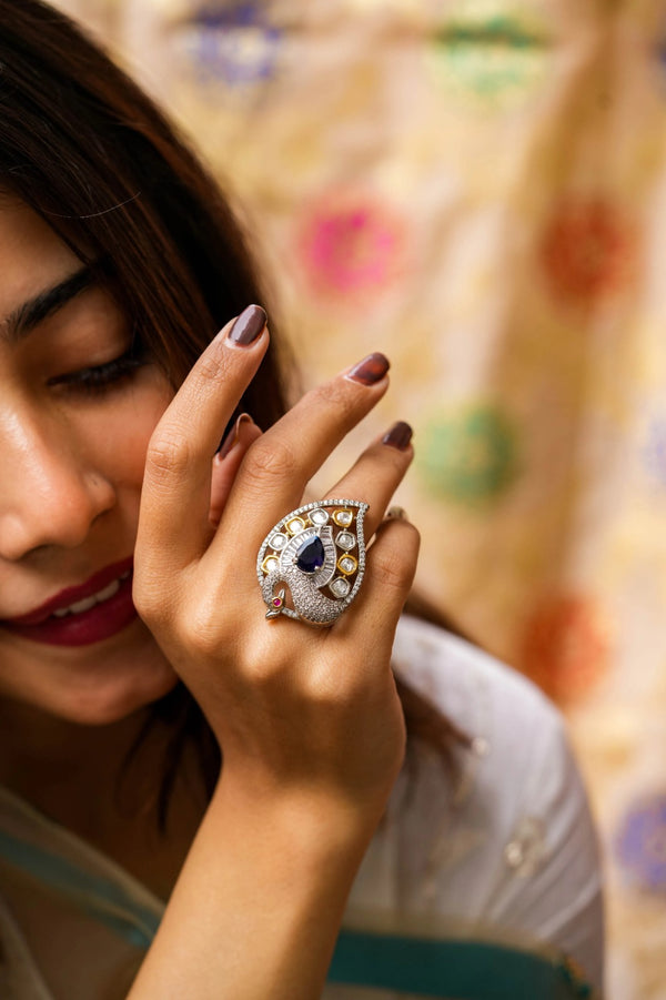 Pahel Gold Plated Fusion Adjustable Ring