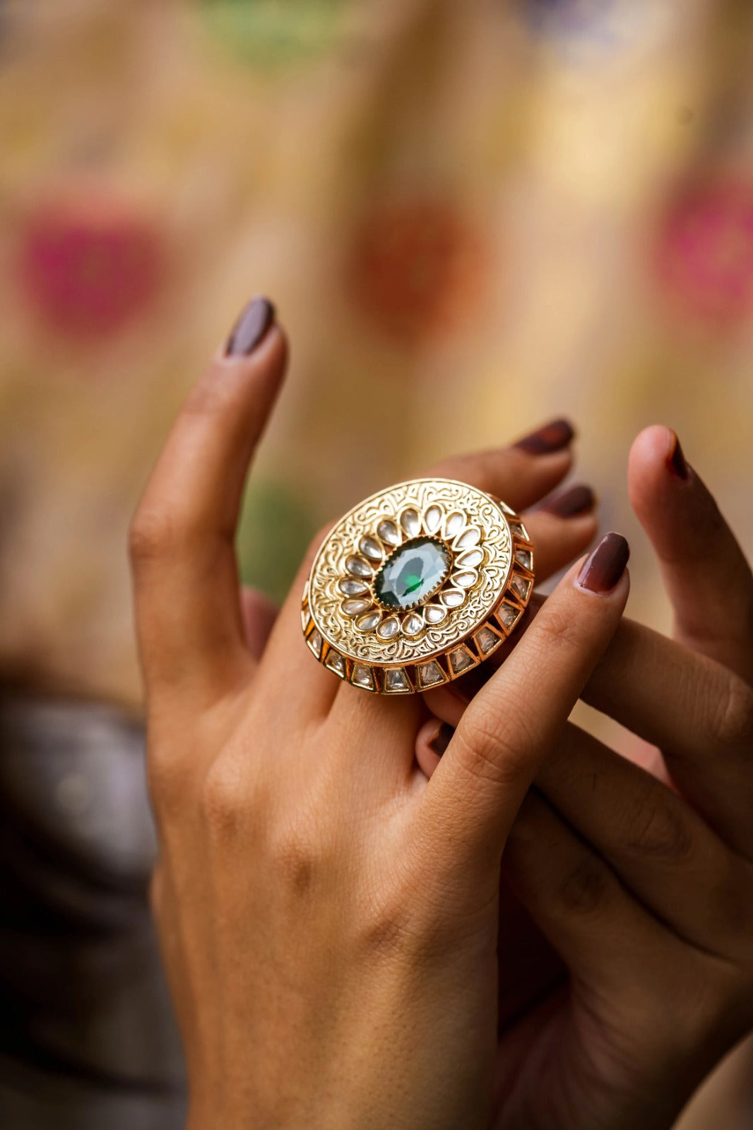Namita Gold Plated Fusion Adjustable Ring