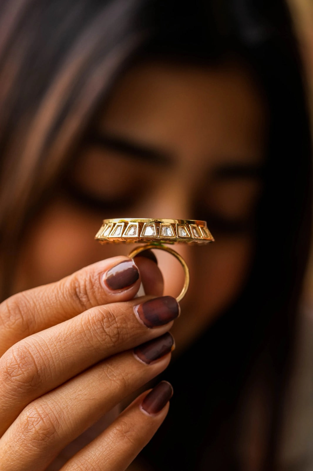Namita Gold Plated Fusion Adjustable Ring