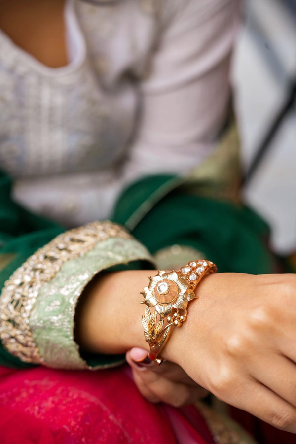 Jeesha Gold Plated Kundan Bracelet