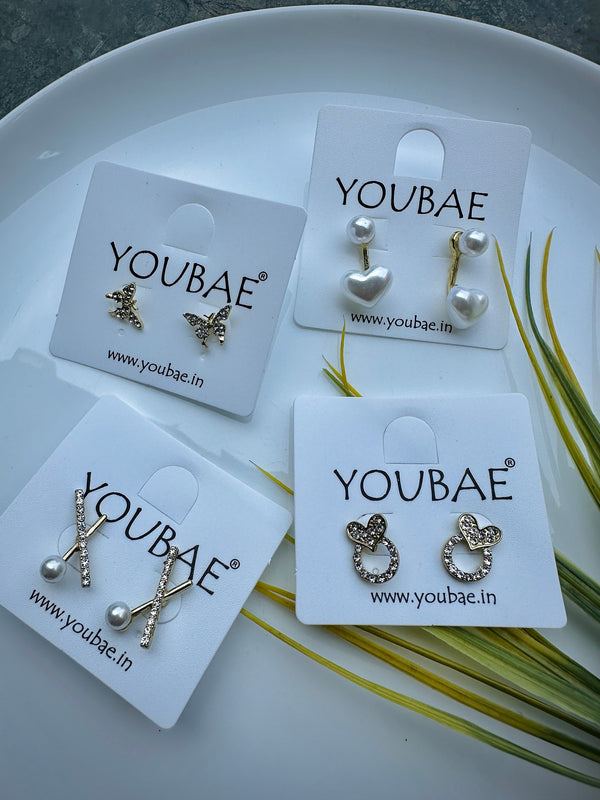 Fourfold Glam (Combo of 4 Earrings)