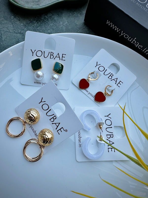 Glimmering Collection (Combo of 4 Earrings)