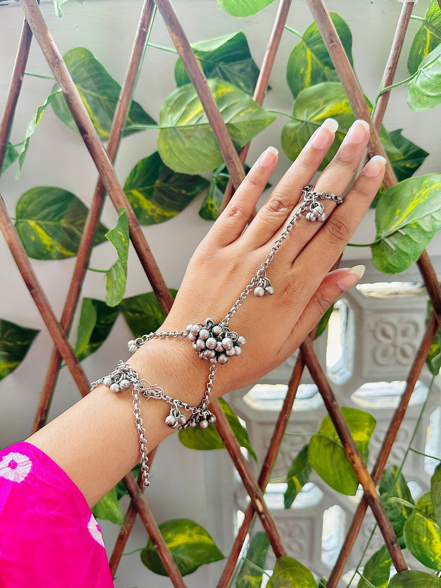 2 in 1 Swara Adjustable Haath Phool - Single