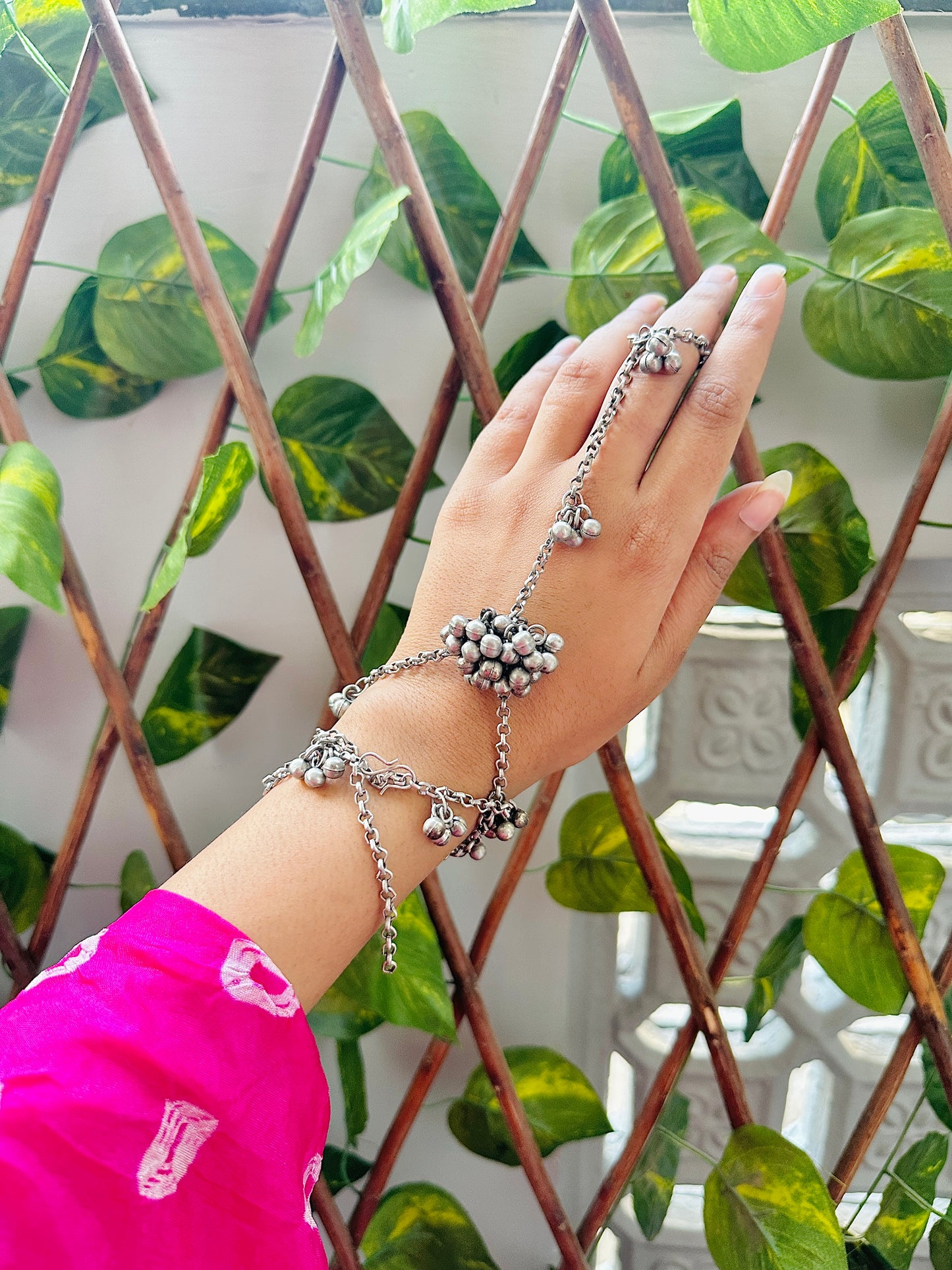 2 in 1 Swara Adjustable Haath Phool - Single